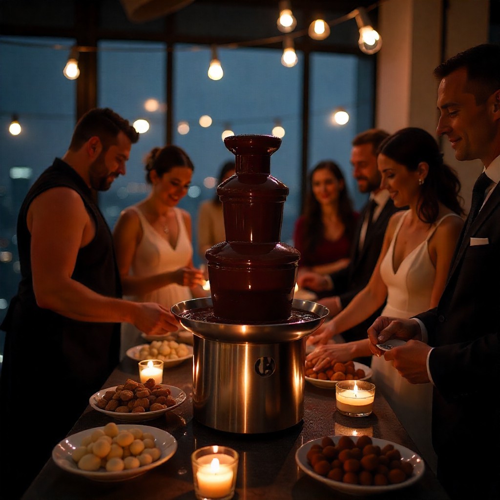 chocolate fountain for hire wedding in new york