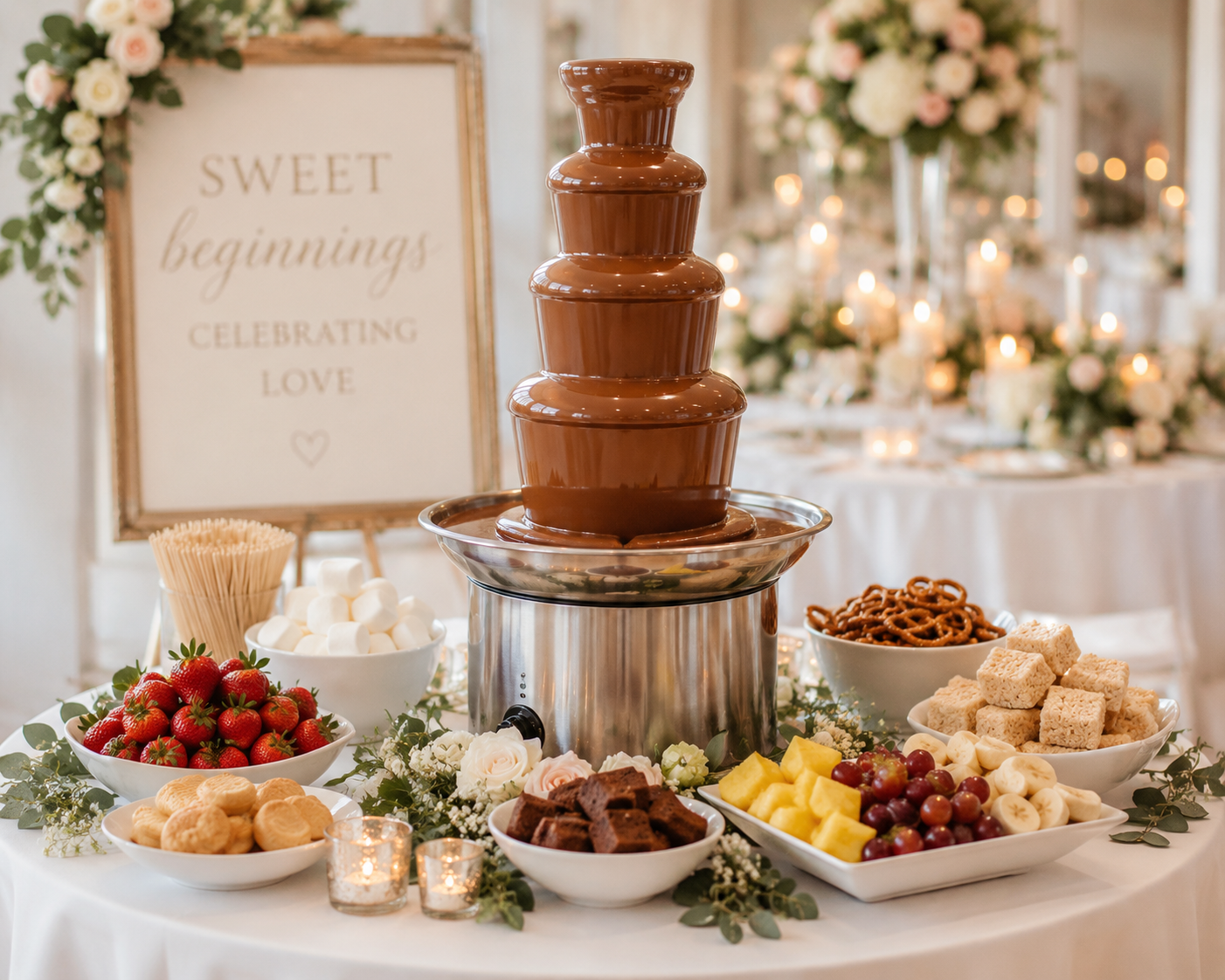 How A Chocolate Fountain Setup Works for Wedding Events in NYC